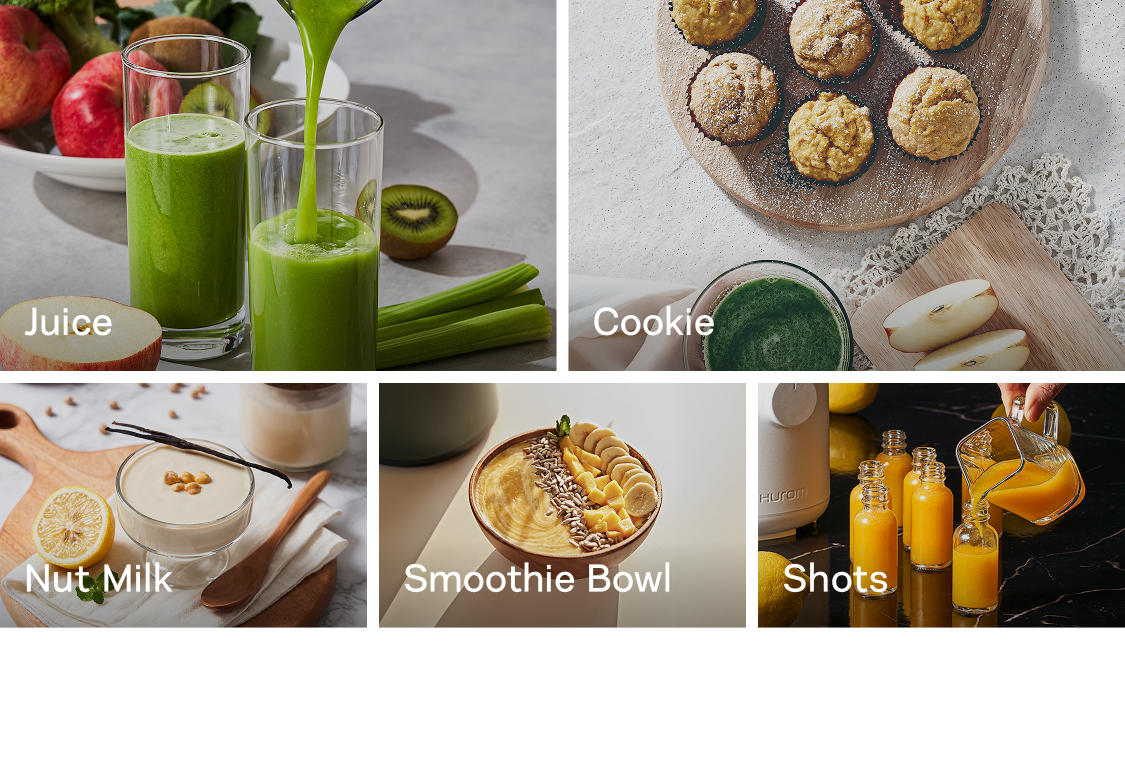 Von grünen Säften bis zu sämigen Smoothies: eine große Vielfalt an Köstlichkeiten mit nur einem Gerät